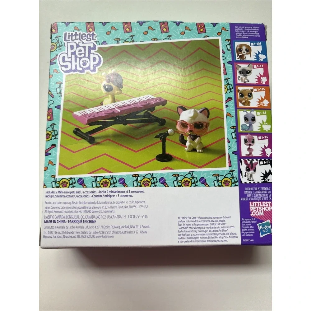 Littlest Pet Shop Rockin Pet Jams Series 1 Gia Giraffi & Kick Kittenberg New